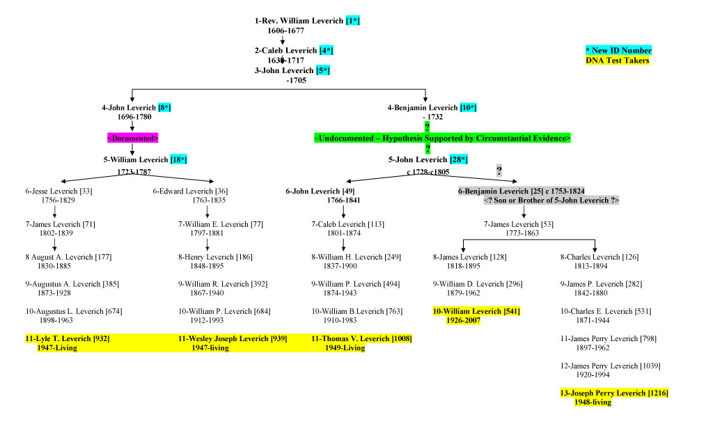 Leverich DNA Chart