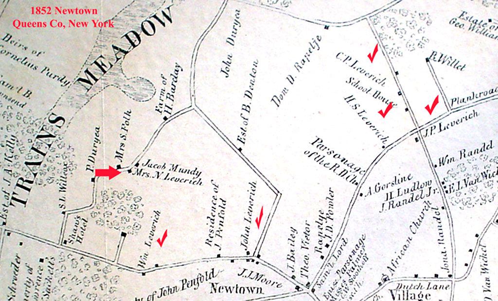 1852 property ownership map - Queens County, NY